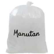 Lot de 100 Sacs poubelle blanc - PEBD - 60 L