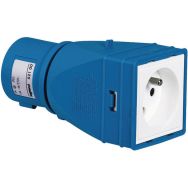 Lot de 10 Adaptateur industriel domestique 2P+T 16A 230V UTE