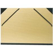 Lot de 10 Carton à dessin kraft naturel avec élastiq. 32x45cm Pour A3