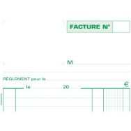 Lot de 10 Manifold factures 21x13,5cm 50 feuillets dupli autocopiants