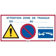 Lot de 10 Panneau 4 en 1 zone de travaux
