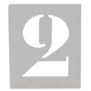 Lot de 10 Pochoir en aluminium - Jeu de 10 chiffres auteur 100 mm