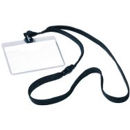 Lot de 10 Porte-badge avec lacet textile