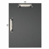 Lot de 10 Porte-bloc double clip papier enduit - Format pour A4-Noir