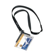 Lot de 10 Porte-carte deluxe avec lacet textile - 1 carte