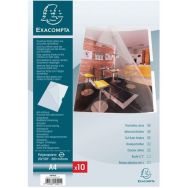 Lot de 10 sachets de 10 pochettes rigides coin avec encoches format A4