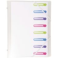 Lot de 10 Trieur polypropylène 3 rabats Chromaline 8 compartiments