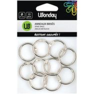 Lot de 120 Anneaux brisés, diamètre intérieur: 25 mm, en métal