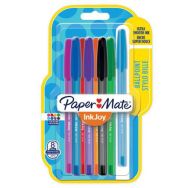 Lot de 8 stylos à bille Inkjoy capuchonnés assortis