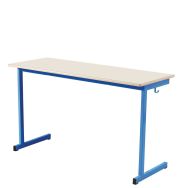 Lot de 15 tables Dico 130 x 50 cm + 30 chaises Etude - piétement bleu