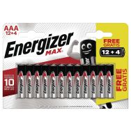 Lot de 16 Piles energizer Max AAA - Lot de 12+4