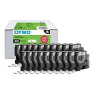Lot de 20 Ruban D1 Dymo Label Manager - noir sur blanc - 12 mm x 7 m