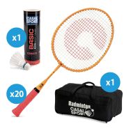 Lot de 20 raquettes Casal Sport Mini 3 + 1 sac + 6 volants