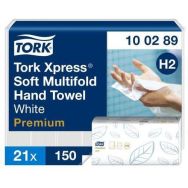 Lot de 21 Essuie-mains Multifold doux - 2 plis - H2 Premium