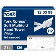 Lot de 21 Essuie-mains interfoliés Doux - blanc, H2 Advanced - Tork