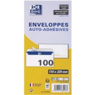 Lot de 2400 Enveloppes 110x220 80g auto adhésives précasées