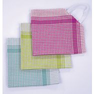 Lot de 24 serviettes de table avec élastique, coloris anis