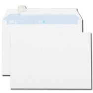 Lot de 250 Enveloppe blanche 90g bande de protection C4 229x324