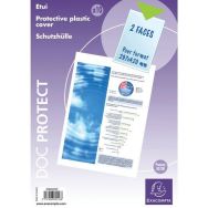 Lot de 2 Sachet de 10 étuis de protection simples pvc de qualité A3