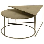 Lot de 2 Tables basses Kapil aluminium-Somcasa
