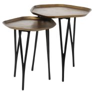Lot de 2 Tables basses Punjabi aluminium-Somcasa