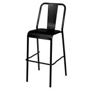Lot de 2 Tabouret haut d'extérieur Arty noir
