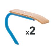 Lot de 2 accoudoirs amovibles et réglables pour chaise Mona bleu 5015