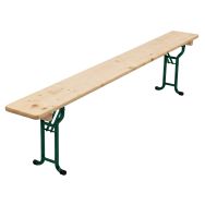 Lot de 2 bancs pliants 220 cm piètement tube