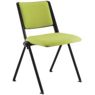 2 chaises Match Piètement noir dossier assise tissu classé M1 - Sokoa