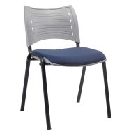 Lot 2 chaises YUMA dos polypropylène Gris - GGI