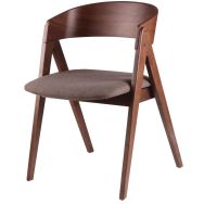 Lot 2 chaises réunion Rina pieds bois Noyer - Somcasa