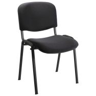 Lot de 2 chaises visiteurs Classiques piètement noir coloris noir