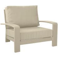 Lot de 2 fauteuils Cordouan alu/coussin sunbrella crème