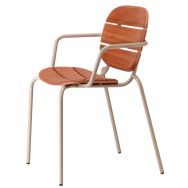 Lot de 2 fauteuils SI-SI Wood bois d'acajou - S.CAB