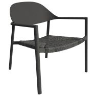 Lot 2 fauteuils lounge BAGE wicker/alu - Proloisirs