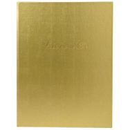 Lot de 2 livres d'or + titre 100 pages blanches 27x22cm vertical or