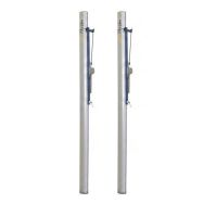 Lot de 2 poteaux en aluminium ovoide, tension treuil extérieur