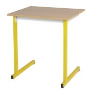 Lot 2 tables Access pieds carrés chants alaisés plateau hêtre