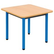 Lot de 2 tables Lise 4 pieds tube - 60 x 60 cm - T3 - Bleu RAL 5015