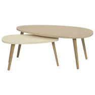 Lot de 2 tables gigognes Bellecombe - Tizu