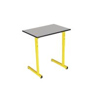 Lot 2 tables réglables Rubi chants surmoulés - Mobidecor