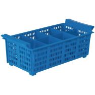 Lot de 3 Demi panier 8 cases pour couverts 480x210x20 mm