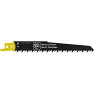 Lot de 3 Lame de scie sabre bois et plastique HCS 130 T6 WP