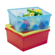 Lot de 3 bacs profonds  multicolores
