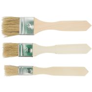 Lot de 3 brosses plates, manches plats