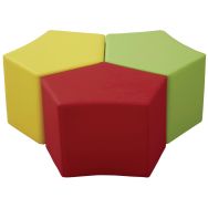 Lot 3 poufs Arpège coloris panachés - Manutan Expert