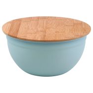 Lot 3 saladiers inox thermolaqué couvercle - Plastorex