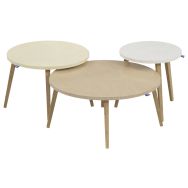Lot de 3 tables basses gigognes Upcy trio-TIZU
