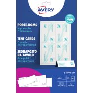Lot de 40 Porte-noms chevalet imprimable - 120 x 45 mm