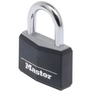 Lot de 4 Cadenas à clé avec protection en vinyle 9150EURD - Noir